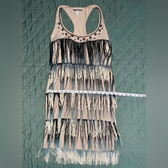 MUSE / BOSTON PROPER Ombre Fringe Dress, Size 2, EUC - Picture 14 of 15